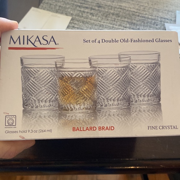 Mikasa Dining Mikasa Glasses Set Of 4 Double Old Fashioned Glasses